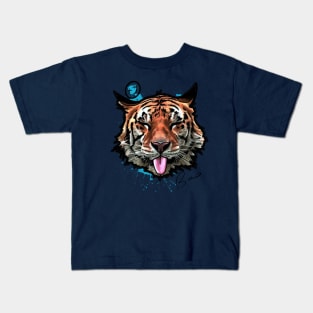 Cute Tiger tongue out Design Kids T-Shirt